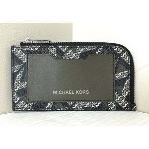 New Michael Kors Cooper L-zip wallet Olive / Army Green Multi